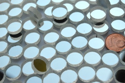 Spiegelmosaik rund 12mm silber Stärke 4-5 mm 15 St.- ca.18g