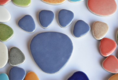 Pebbles Mosaiksteine aus Keramik Buntmix 300g. -ca. 60 St.