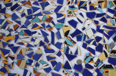 Bruchmosaik aus Fliesenbildern Muster N3, 500g- ca. 50-70St.