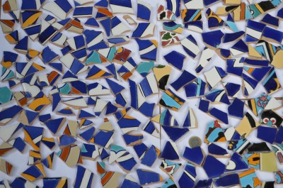 Bruchmosaik aus Fliesenbildern Muster N3, 500g- ca. 50-70St.