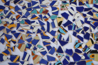 Bruchmosaik aus Fliesenbildern Muster N3, 500g- ca. 50-70St.