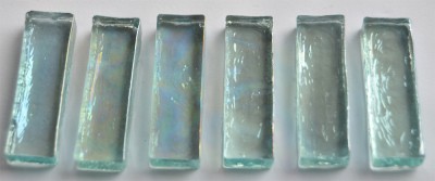 Deko Mosaiksteine irisierend 1,5x 4,8 cm türkis 6 St.-ca. 80g