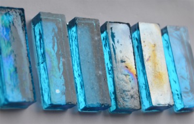 Deko Mosaiksteine irisierend 1,5x 4,8cm karibikblau 6 St.-ca.80g