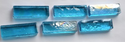 Deko Mosaiksteine irisierend 1,5x 4,8cm karibikblau 6 St.-ca.80g