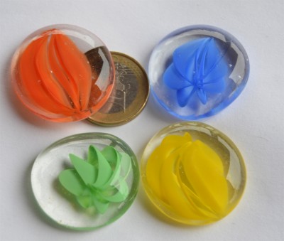 Deko Mosaiksteine gemustert 28-30mm Buntmix 4 St.- ca. 40g