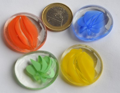 Deko Mosaiksteine gemustert 28-30mm Buntmix 4 St.- ca. 40g