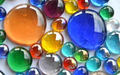 bunte Glasnuggets in 3 versch. Größen 1-3 cm 290g ca.87St.