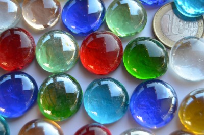 Deko Mosaiksteine Glasnuggets transp. 17-21mm bunt 100g, ca20 St