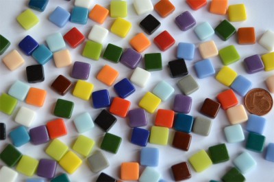 Fantasy Mosaiksteine 1x1cm Buntmix 200g. ca.200 St.