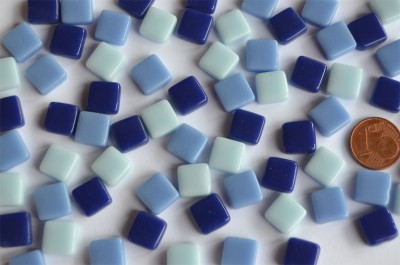 Fantasy Mosaiksteine 1x1cm Blaumix 200g. ca.200 St.