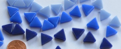 Mini Mosaiksteine dreieckig Seitenlänge 1cm Blaumix 30g ca.55 St Mini Mosaiksteine dreieckig Seitenlänge 1cm Blaumix 30g ca.55 St