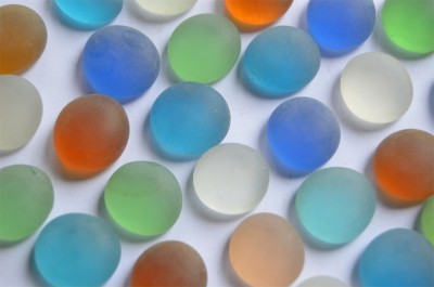 Glasnuggets Frost 17-20mm Deko Mosaiksteine bunt 100g, ca.20St.