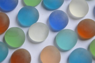 Glasnuggets Frost 17-20mm Deko Mosaiksteine bunt 100g, ca.20St.