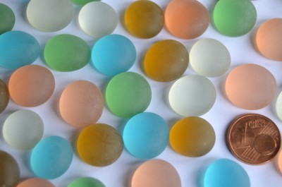 Glasnuggets Frost 13-15mm Deko Mosaiksteine bunt 50 St. ca.110g