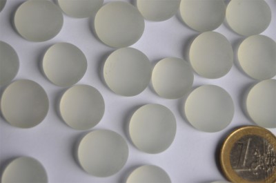 Glasnuggets Frost 15-19mm Deko Mosaiksteine weiß 100g ca. 20St.