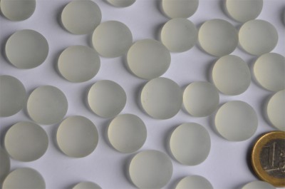 Glasnuggets Frost 15-19mm Deko Mosaiksteine weiß 100g ca. 20St.