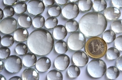 Glasnuggets Weißmix 4 versch. Größen 13-33cm 400g ca116 St