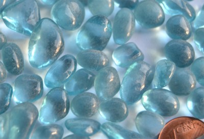 Deko Mosaiksteine Glaskiesel 5-18mm türkis 100g ca. 100 St.