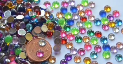Mini Acrylmosaik Durchmesser 5mm rund bunt 500 Stück ca.15g