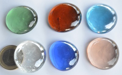 Deko Mosaiksteine Glasnuggets 26-33mm bunt 6 St.- ca. 60g