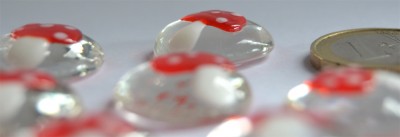 Deko Mosaikstein Glasnugget 1 St. Fliegenpilz 19-21mm