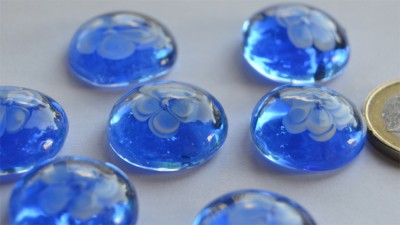 Deko Mosaiksteine Glasnuggets 19-21mm Blüte Nr.2, 1 St. ca. 4g