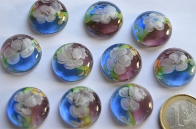 Deko Mosaiksteine Glasnuggets 19-21mm Blüte Nr.7, 1 St. ca. 4g