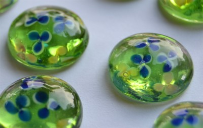 Deko Mosaiksteine Glasnuggets 19-21mm Blüte Nr.4, 1 St. ca. 4g