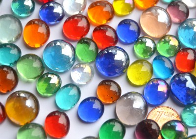 Mini Glasnuggets Deko Mosaiksteine 10-15mm bunt 150g-ca70-80St.