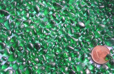 Deko Mosaiksteine Glaskiesel 3-10mm dunkelgrün 100g ca. 700 St.