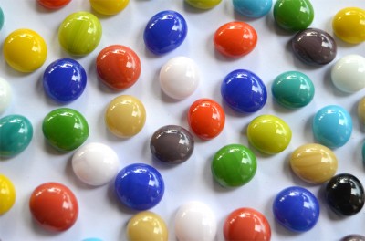 Mini Glasnuggets 10-12mm bunt opak 70g, ca. 50 St.