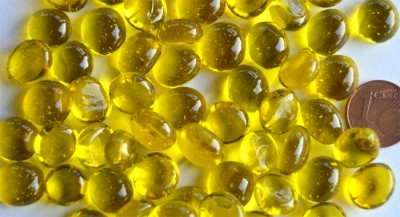 Deko Mosaiksteine Glasnuggets 10-12mm gelb 70g ca.50St.