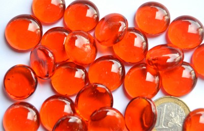 Glasnuggets transp. 17-21mm orange 100g, ca. 20 st. Glasnuggets transp. 17-21mm orange 100g, ca. 20 st.