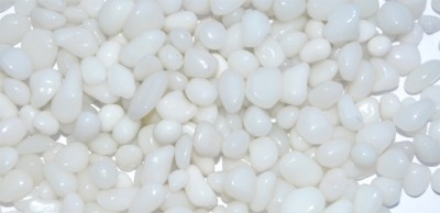 Deko Mosaiksteine Glaskiesel 3-10mm weiß opak 100g ca. 600 Deko Mosaiksteine Glaskiesel 3-10mm weiß opak 100g ca. 600