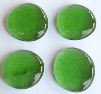 Glasnuggets XL 32-37mm grün transparent 4 St. ca. 65g