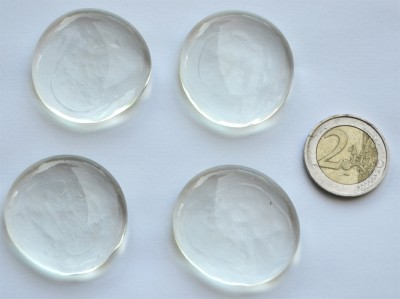 Glasnuggets XL 32-37mm glasklar transparent 4 St. ca. 65g