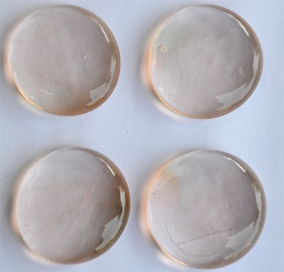 Glasnuggets XL 32-37mm hellrosa transparent 4 St. ca. 65g