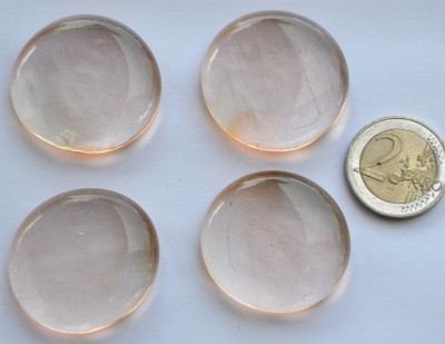Glasnuggets XL 32-37mm hellrosa transparent 4 St. ca. 65g