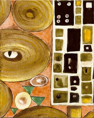 bemalte Wandfliesen 125x80 cm "Klimt: die Umarmung"