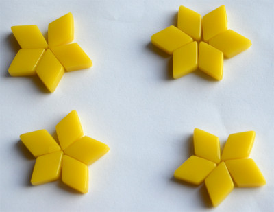 Mosaiksteine Raute gelb ca. 11x18mm 36 gr. ca. 22 St. Mosaiksteine Raute gelb ca. 11x18mm 36 gr. ca. 22 St.