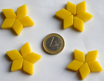 Mosaiksteine Raute gelb ca. 11x18mm 36 gr. ca. 22 St.