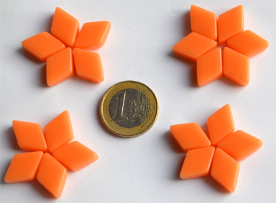 Mosaiksteine Raute orange ca. 11x18mm 36 gr. ca. 22 St.