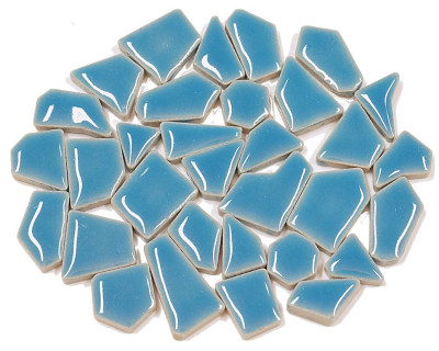 Bruchmosaik 5-20mm Keramik Flip Mini karibikblau 4mm stark 100g ca.90St. Bruchmosaik 5-20mm Keramik Flip Mini karibikblau 4mm stark 100g ca.90St.