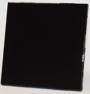 Keramische Fliesen 10x10cm, 4mm stark, schwarz 3 St., ca. 240g.