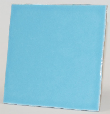 Keramische Fliesen 10x10cm, 4mm stark, hellblau 3 St., ca. 240g.