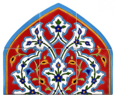 Orientalische Fliesen 100x60 cm &quote;Taghi-rot-ranke&quote;