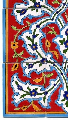 Orientalische Fliesen 100x60 cm &quote;Taghi-rot-ranke&quote;