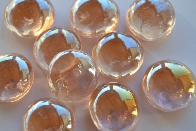 Glasnuggets transparent 17-20mm lachs 100g, ca. 20 St.