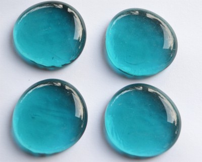 Glasnuggets XL 32-37mm türkis transparent 12 St., ca. 200g