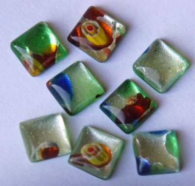 Mosaik Ideen Edel-Mixgrün 1x1 cm Nr.13, 8 St.- ca. 5g